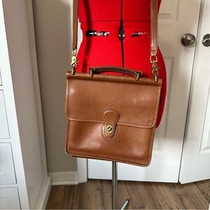 Coach Vintage Tan Leather 9927 Willis Convertible Satchel Bag